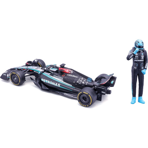 2024 F1 Mercedes W15  w/Figure - Russell #63 1:24 Scale Alt Image 2