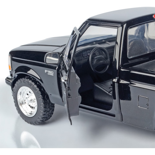 1993 Ford F-150 (Black) & Diecast Trailer 1:24 Scale Alt Image 3