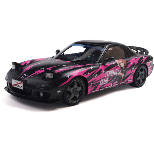 1999 Mazda RX7 Fd3Rs Solido Works Itasha Club Pink 1:18 Scale Alt Image 1