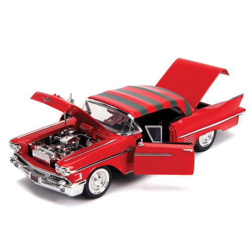 Jada Toys Nightmare on Elm Street 1958 Cadillac and FREDDY KRUEGER 124 Scale Diecast Model by Jada Toys 20037NX 801310311028