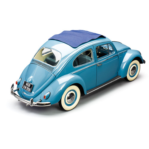 1958 Volkswagen Beetle Saloon Opening Roof - Fjord Blue 1:12 Scale Alt Image 1