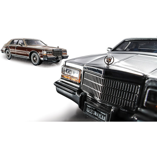 1980 Cadillac Seville - Sable Black / Sheffield Gray Firemist 1:64 Scale Alt Image 7