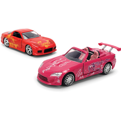 FAST & FURIOUS TWIN PACK ORANGE JULIUS's Mazda RX-7 & SUKI's Honda S2000 1:32 Scale Alt Image 2