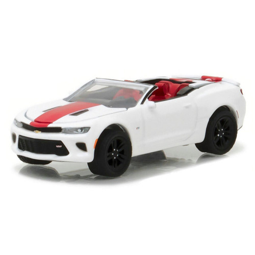 Greenlight 164 General Motors Collection Series 2 - 2017 Chevrolet Camaro SS Convertible - Summit White with Red Center Stripe S 164 Scale Diecast Model by Greenlight GL27875-F Greenlight 164 General Motors Collection Series 2 - 2017 Chevrolet Camaro SS Convertible - Summit White with Red Center Stripe S 164 Scale Diecast Model by Greenlight GL27875-F