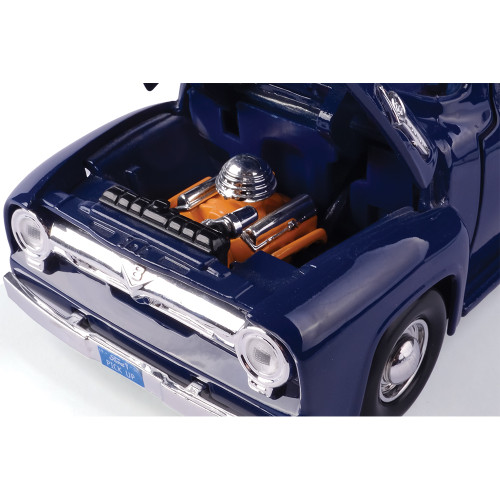 1956 Ford F-100 Pickup - Dark Blue 1:24 Scale Alt Image 3