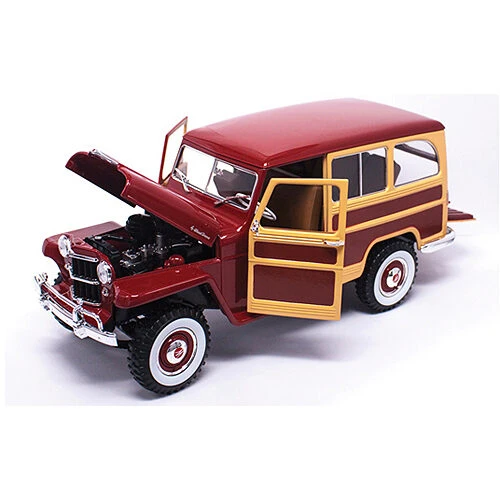 1955 Willys Jeep 4x4 Wagon - red woody Alt Image 2