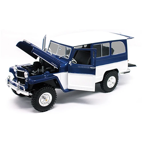 1955 Willys Jeep 4x4 Utility Wagon - blue Alt Image 3