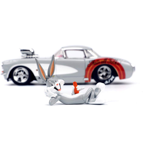 1957 Corvette w/Bugs Bunny Figure Hollywood Rides 1:24 Scale Alt Image 6