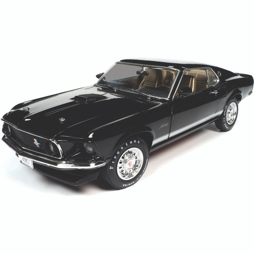 1969 Mustang GT 2+2 - Raven Black 1:18 Scale Main Image