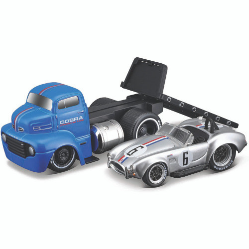 1950 Ford COE + 1964 Shelby Cobra Muscle Machines - Blue/Silver#6 Main Image