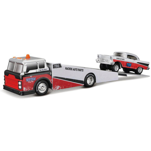 Ramp Truck & 1957 Chevy Bel Air Gasser - Elite Transport 1:64 Scale Main Image