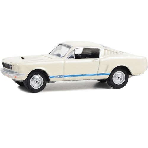 1965 Shelby G.T. 350 (Lot #1381) - White with Blue Stripes and Black Interior 1:64 Scale Main Image