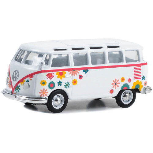 1964 Volkswagen Type 2 (T1) Samba Bus - Flower Power 1:64 Scale Main Image