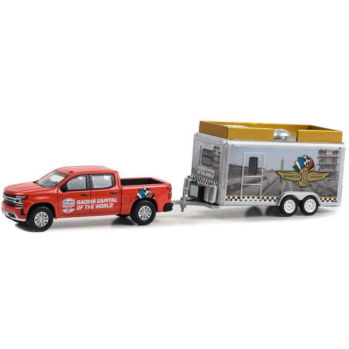 2023 Chevrolet Silverado and Indianapolis Motor Speedway Trailer 1:64 Scale Main Image