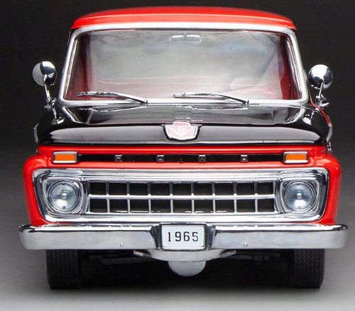1965 Ford F-100 Custom Cab Pickup - Red & Black Alt Image 3