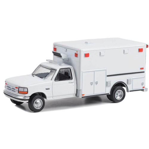 1992 Ford F-350 Ambulance - White 1:64 Scale Main Image