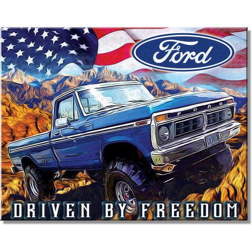 Ford Driven By Freedom Metal Sign  Main Image