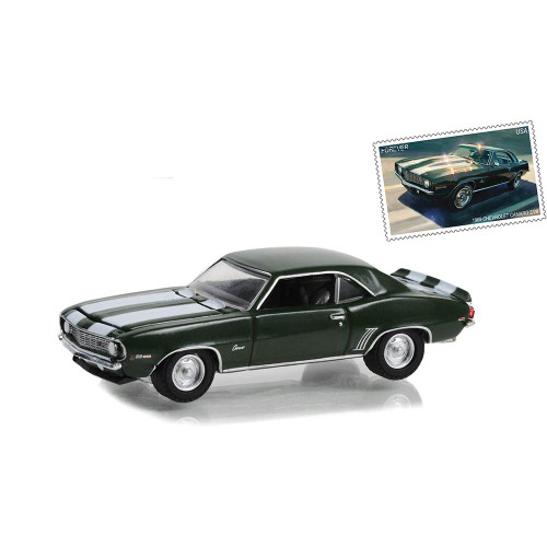 1969 Chevrolet Camaro Z/28 - USPS: 2022 Pony Car Stamp by Artist Tom Fritz 1:64 Scale Main Image