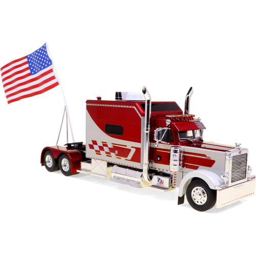 Peterbilt 379 Extended Sleeper Cab with American Flag 1:43 Scale Main Image