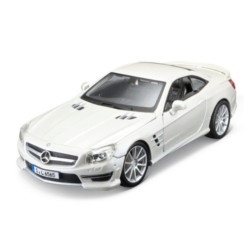Bburago Mercedes SL 65 AMG Coupe White 1/24 Diecast Car Model by Bburago 124 Scale Diecast Model by BBurago BB18-21066WH Bburago Mercedes SL 65 AMG Coupe White 1/24 Diecast Car Model by Bburago 124 Scale Diecast Model by BBurago BB18-21066WH