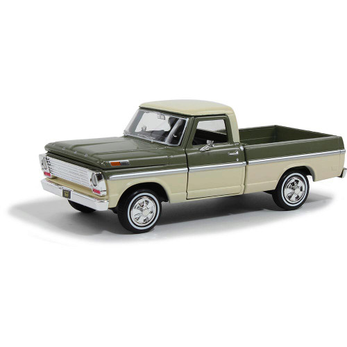 1969 Ford F-100 Pickup - Two-tone Olive & Cream 1:24 Scale Main Image