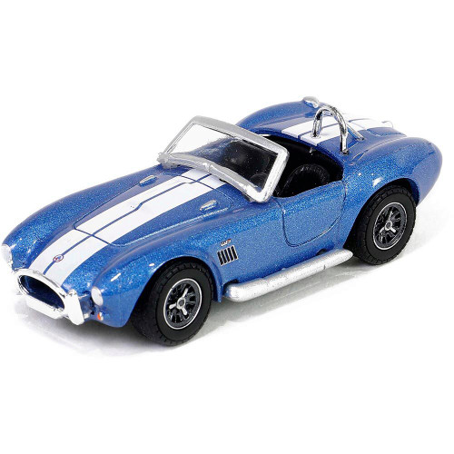 1965 Shelby Cobra 427 S/C - Carroll Shelby Centennial - Guardsman Blue w/ White Stripes 1:64 Scale Main Image