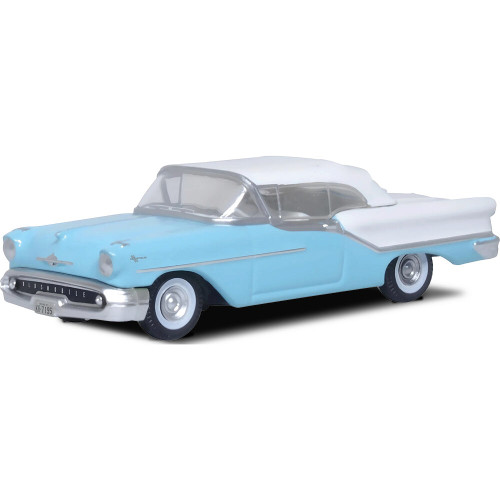 1957 Oldsmobile 88 Convertible - Banff Blue / Alcan White (Closed) 1:87 Scale Main Image