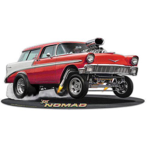 1956 Nomad Gasser Cut-Out Metal Sign Main Image