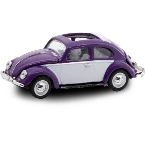 1956 VW Beetle Deluxe USA Model - Purple 1:64 Scale Main Image