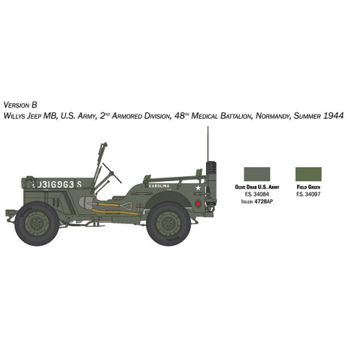Jeep Willys MB 80th DD-Anniversary 1/24 Kit 1:24 Scale Alt Image 4