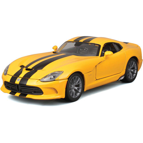 2013 SRT Viper GTS - Yellow w/ Blk Stripes 1:18 Scale Main Image