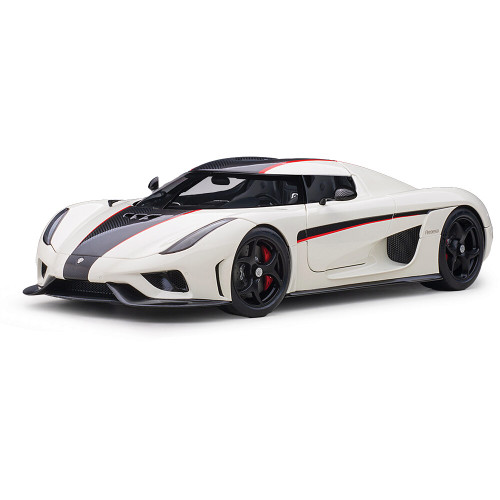 Koenigsegg Regera - White w/Carbon Accents 1:18 Scale Main Image