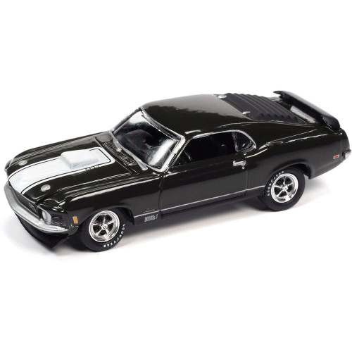 1970 Ford Mustang Mach 1 - Green w/428 Stripe 1:64 Scale Main Image