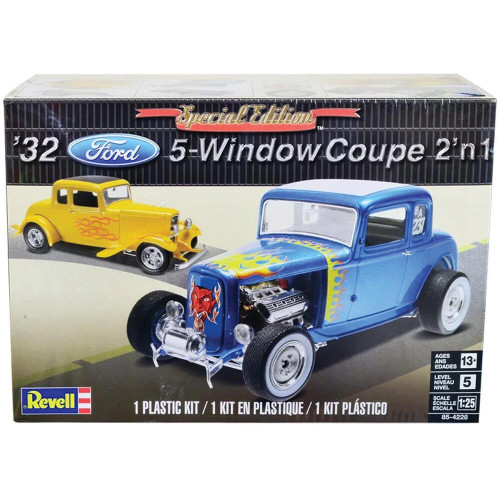 1932 Ford 5 Window Coupe 2-N-1 Model Kit 1:25 Scale Main Image