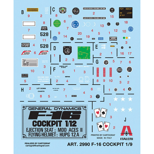 F-16 Falcon Cockpit 1/12 Kit Alt Image 2