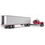 Legendary Red Peterbilt 589 /58” Flat Top Sleeper & 53' Utility Trailer 1:64 Scale Alt Image 1