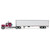 Legendary Red Peterbilt 589 /58” Flat Top Sleeper & 53' Utility Trailer 1:64 Scale Alt Image 3