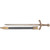Richard the Lionheart Replica Sword Letter Opener with Scabbard  Main Image
