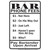 Bar Fees Metal Sign  SPSBRF2  Main Image