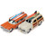 Surf Rods Collection B - 1950 Mercury Woody Wagon & 1959 Cadillac Ambulance -  Dakota Gray +  Dull Red 1:64 Scale Main Image