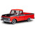 1965 Ford F-100 Custom Cab Pickup - Red & Black 1:18 Scale Main Image