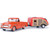 1958 Chevy Apache Fleetline Pickup & House Trailer - Red 1:24 Scale Main Image