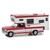 1995 Ford F-250 Long Bed with Winnebago Slide-In Camper - Bright Red and Oxford White 1:64 Scale Main Image