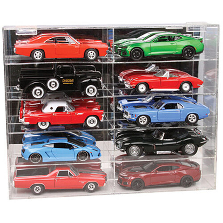 1:24 Scale Ten Car Display Case 1:24 Scale Acrylic Display Case