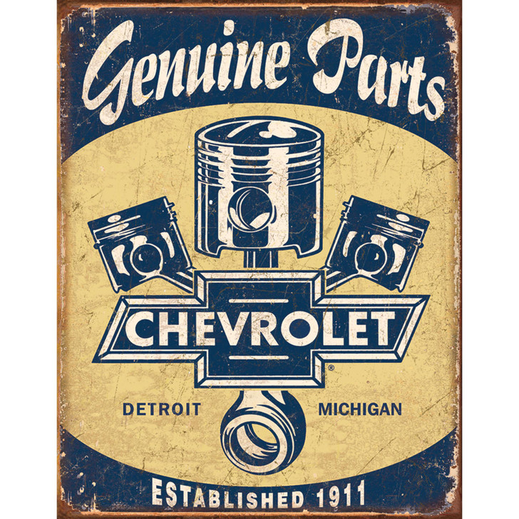 Chevy Parts Metal Sign Main Image