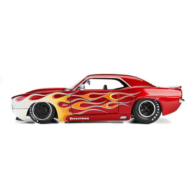1969 CHEVROLET CAMARO Big Time Muscle RED 1:24 Scale Diecast Model by