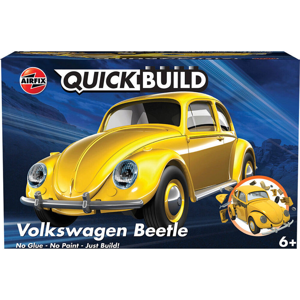 VW Beetle - Yellow - Quickbuild 36 Parts Main Image