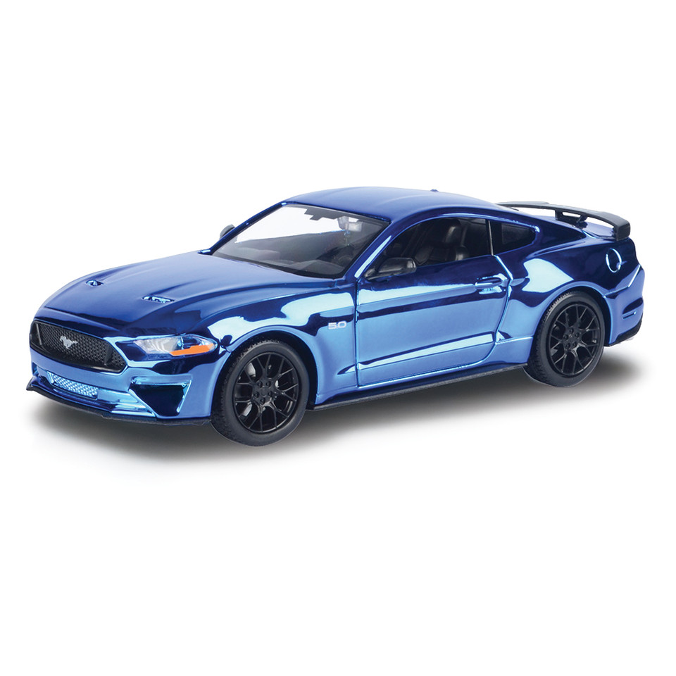 2018 Ford Mustang GT - Custom Wrap Blue 1:24 Scale Main Image