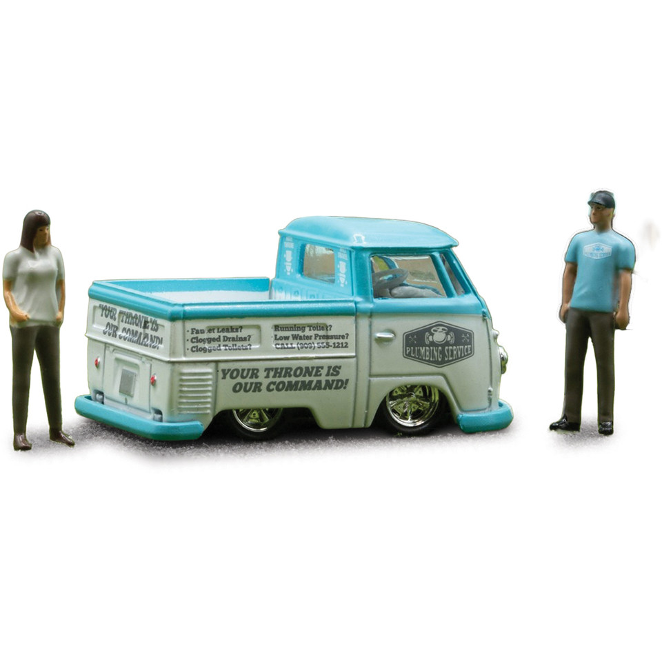 1960 VW Single Cab Truck "Plumbing Service" Diorama Main Image