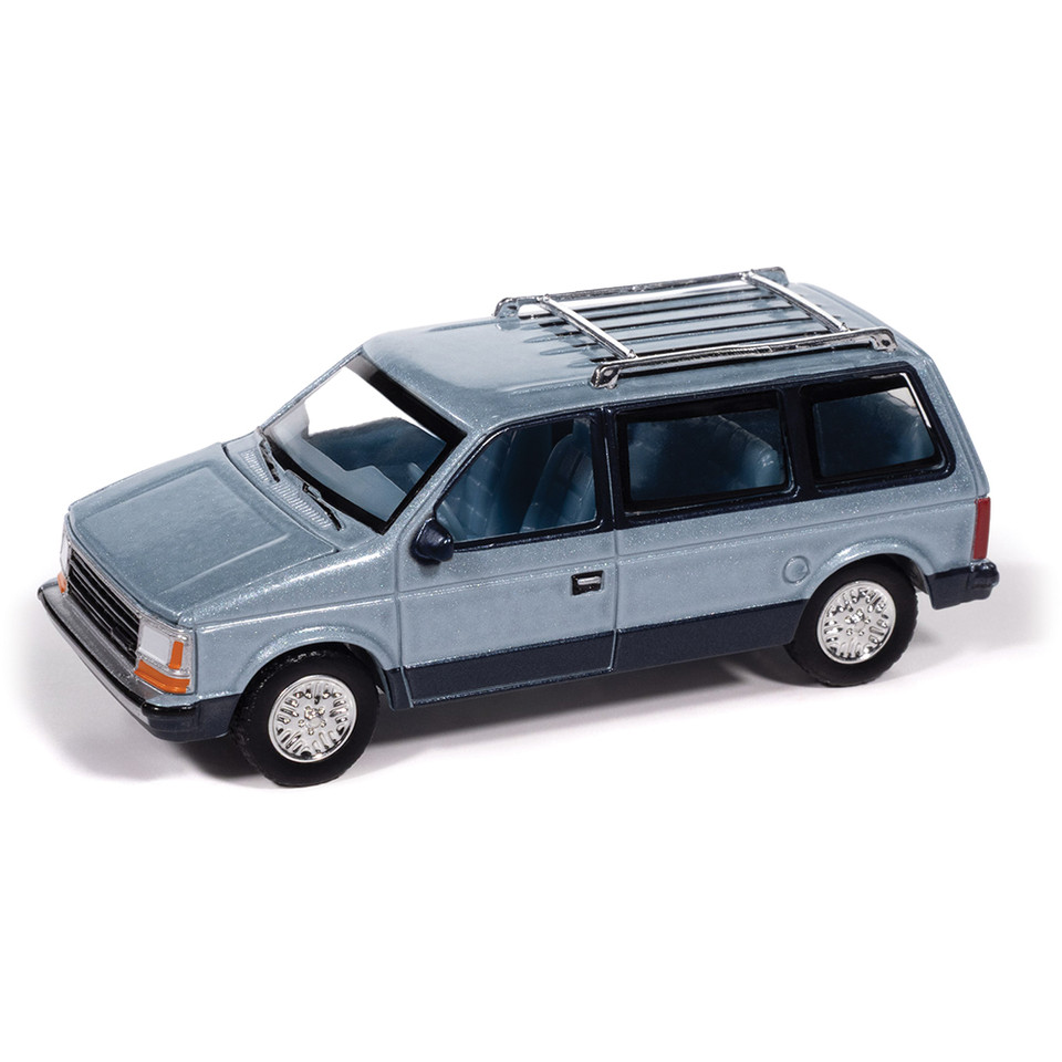 1987 Plymouth Voyager - Ice Blue Poly 1:64 Scale Main Image